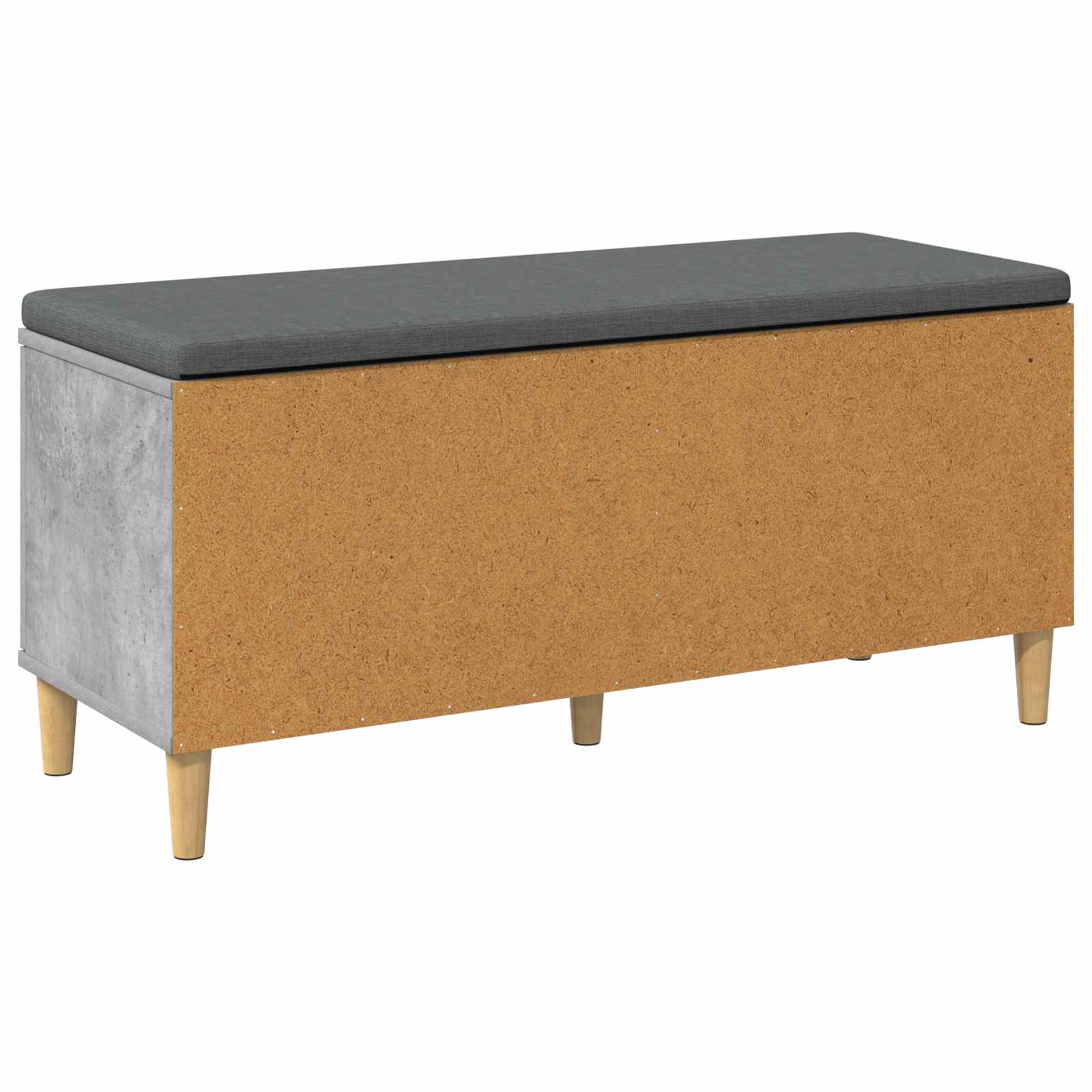 Panca per ingresso con cuscino Grigio Cemento 100 x 38 x 46 cm | homemem39
