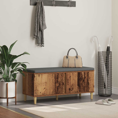 Panca per ingresso con cuscino Legno vecchio 100 x 38 x 46 cm | homemem39