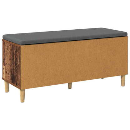 Panca per ingresso con cuscino Legno vecchio 100 x 38 x 46 cm | homemem39