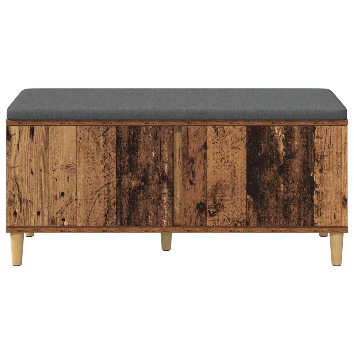 Panca per ingresso con cuscino Legno vecchio 100 x 38 x 46 cm | homemem39