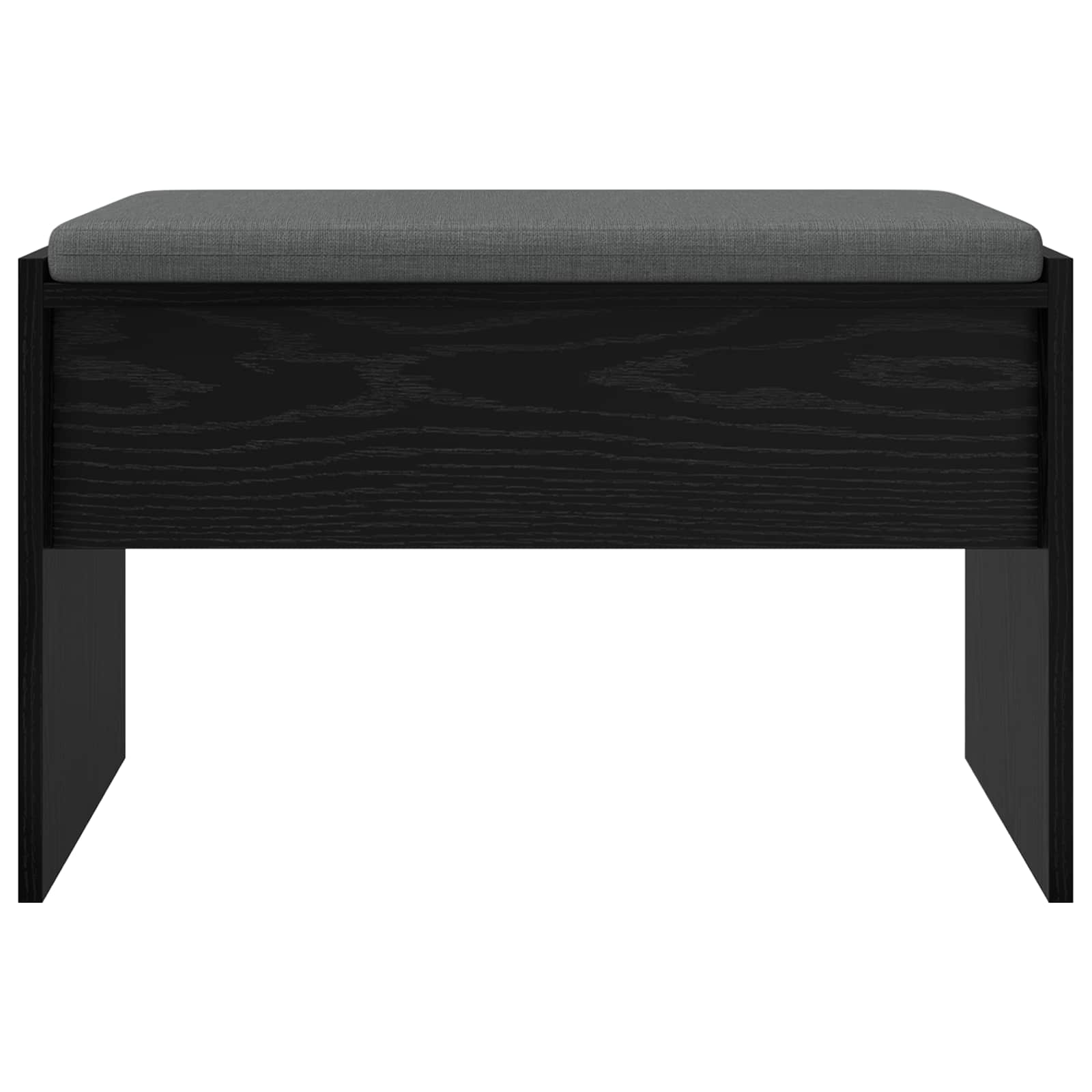 Panca per ingresso con cuscino Rovere Nero 63 x 38 x 40 cm | homemem39