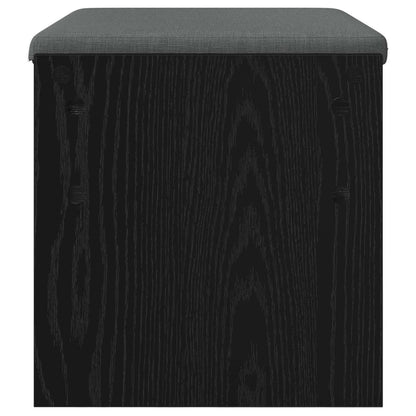 Panca per ingresso con cuscino Rovere Nero 63 x 38 x 40 cm | homemem39