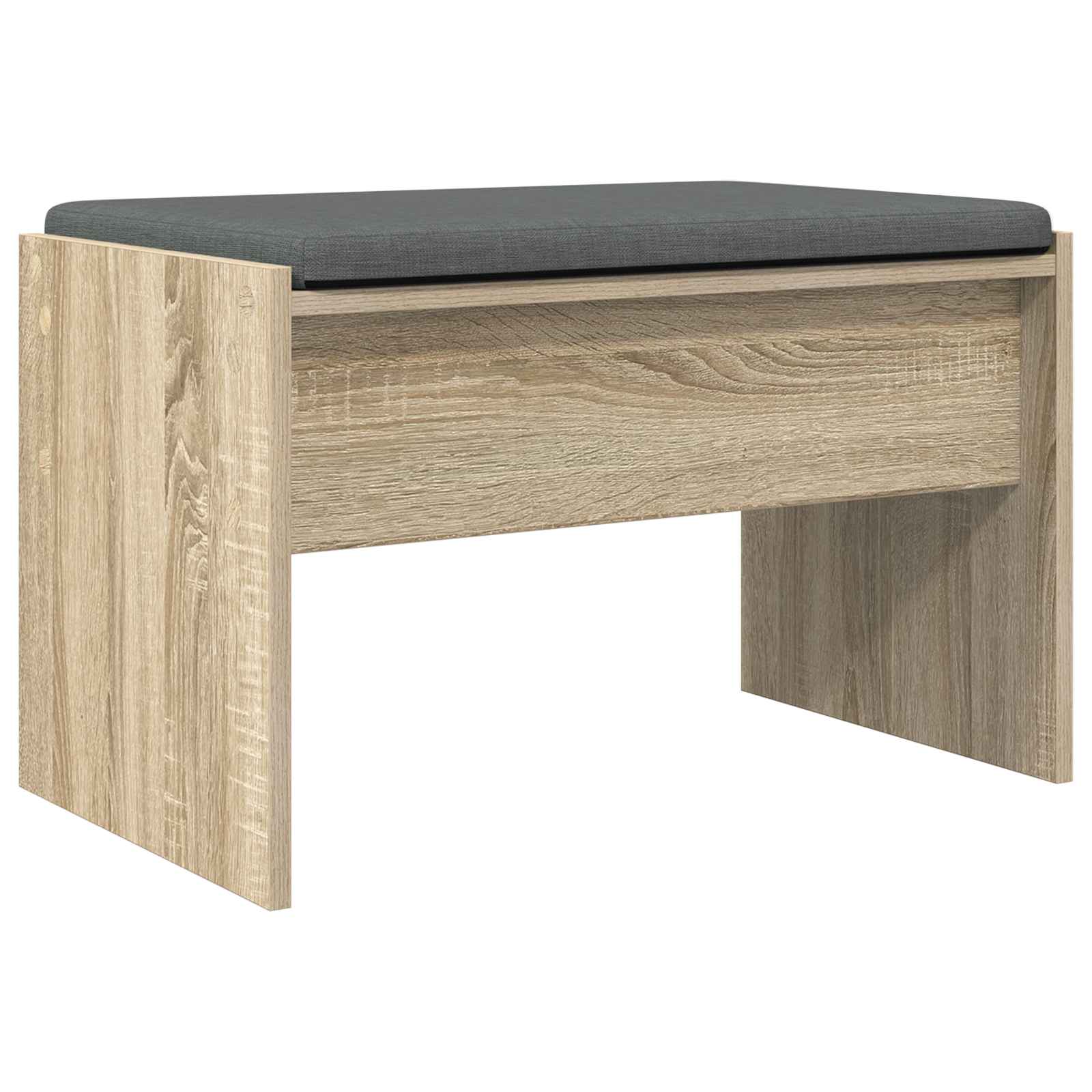 Panca per ingresso con cuscino Rovere Sonoma 63 x 38 x 40 cm | homemem39