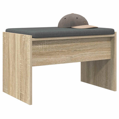 Panca per ingresso con cuscino Rovere Sonoma 63 x 38 x 40 cm | homemem39