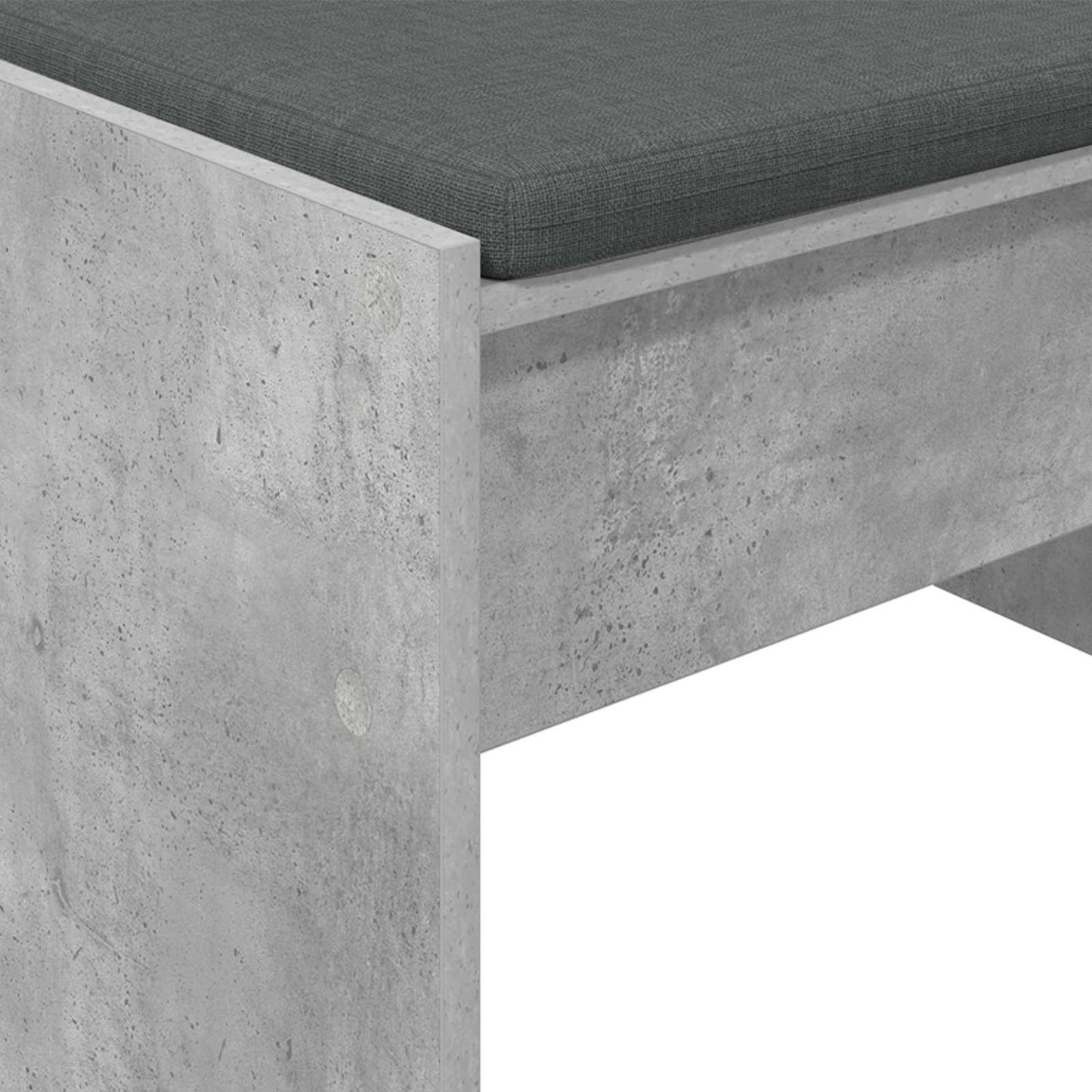 Panca per ingresso con cuscino Grigio cemento 63 x 38 x 40 cm | homemem39