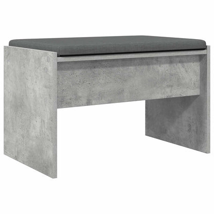 Panca per ingresso con cuscino Grigio cemento 63 x 38 x 40 cm | homemem39