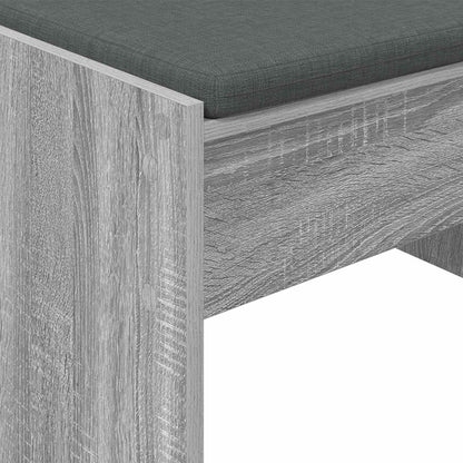 Panca per ingresso con cuscino Grigio Sonoma 63 x 38 x 40 cm | homemem39