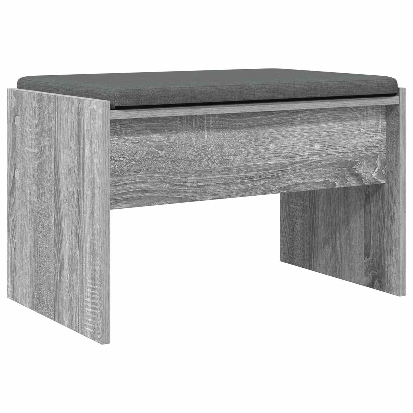Panca per ingresso con cuscino Grigio Sonoma 63 x 38 x 40 cm | homemem39