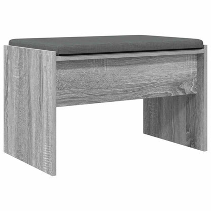 Panca per ingresso con cuscino Grigio Sonoma 63 x 38 x 40 cm | homemem39