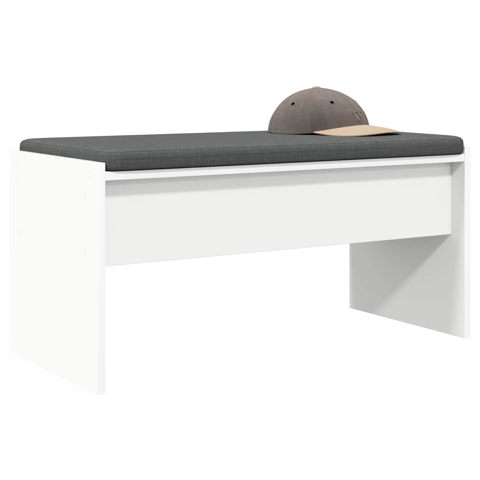 Panca per ingresso con cuscino Bianco 80 x 38 x 46 cm | homemem39