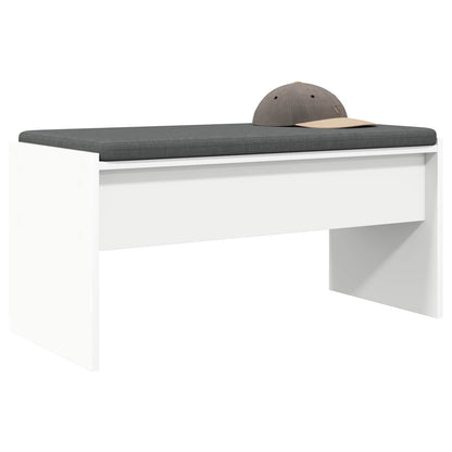 Panca per ingresso con cuscino Bianco 80 x 38 x 46 cm | homemem39