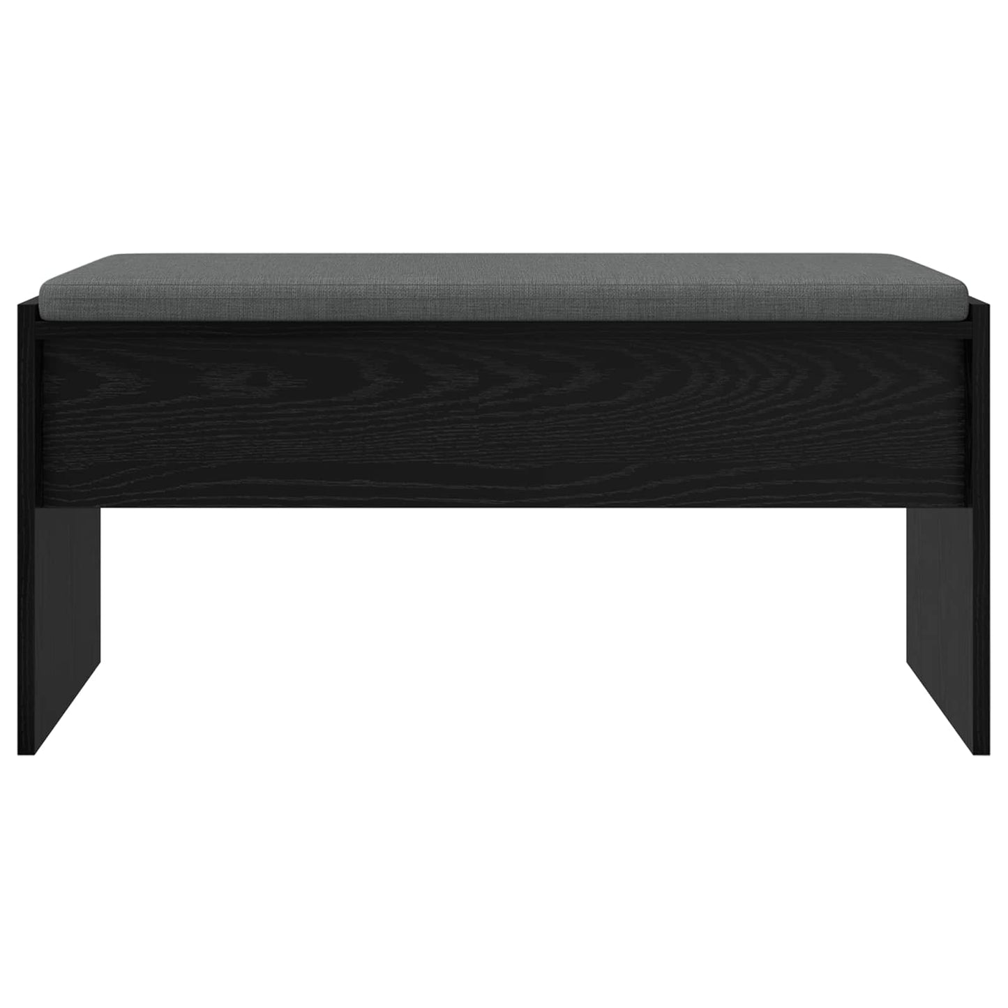 Panca per ingresso con cuscino Rovere Nero 83 x 38 x 40 cm | homemem39