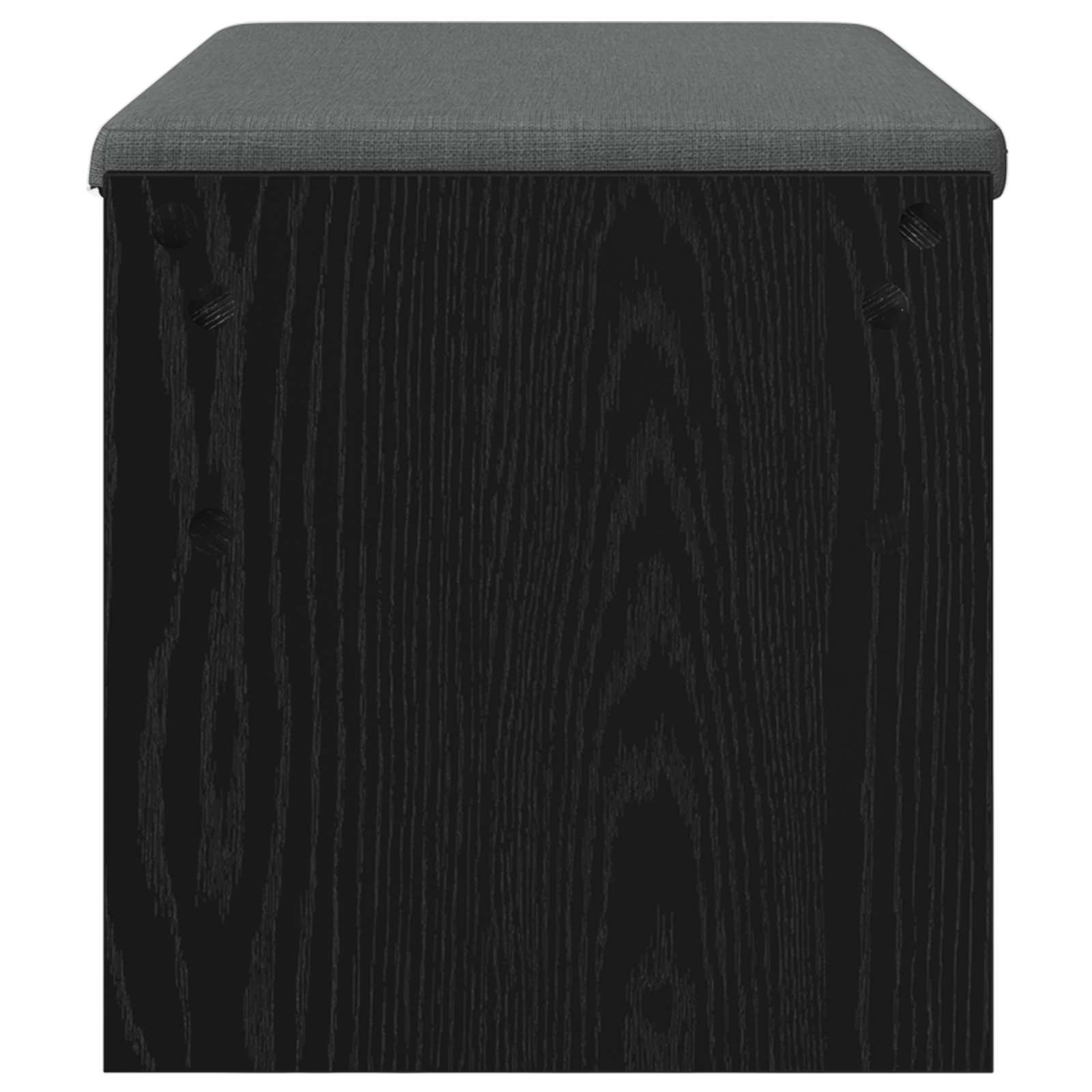 Panca per ingresso con cuscino Rovere Nero 83 x 38 x 40 cm | homemem39