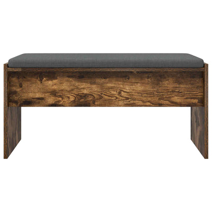 Panca per ingresso con cuscino Rovere fumé 83 x 38 x 40 cm | homemem39