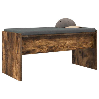 Panca per ingresso con cuscino Rovere fumé 83 x 38 x 40 cm | homemem39