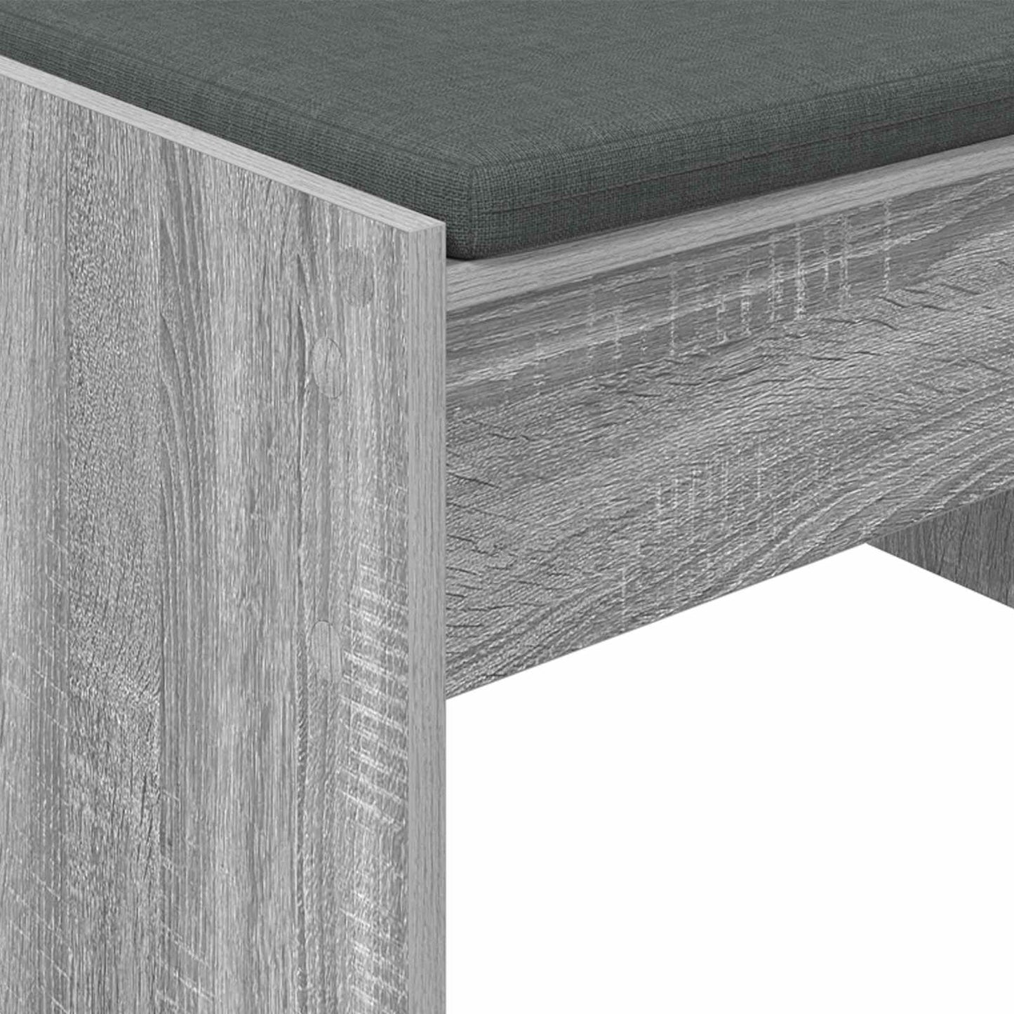 Panca per ingresso con cuscino Grigio Sonoma 83 x 38 x 40 cm | homemem39