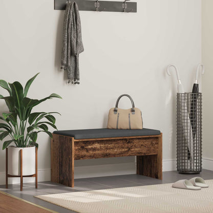 Panca per ingresso con cuscino Legno vecchio 83 x 38 x 40 cm | homemem39