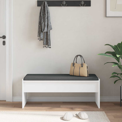 Panca per ingresso con cuscino Bianco 103 x 38 x 40 cm | homemem39