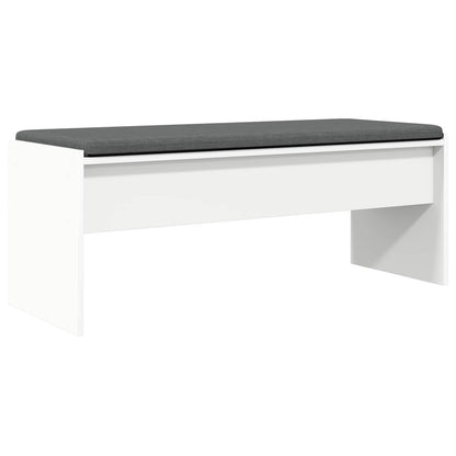Panca per ingresso con cuscino Bianco 103 x 38 x 40 cm | homemem39