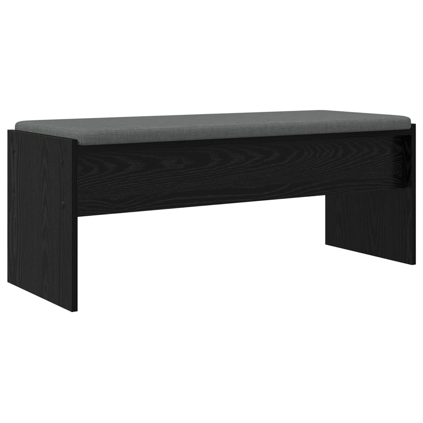 Panca per ingresso con cuscino Rovere Nero 103 x 38 x 40 cm | homemem39