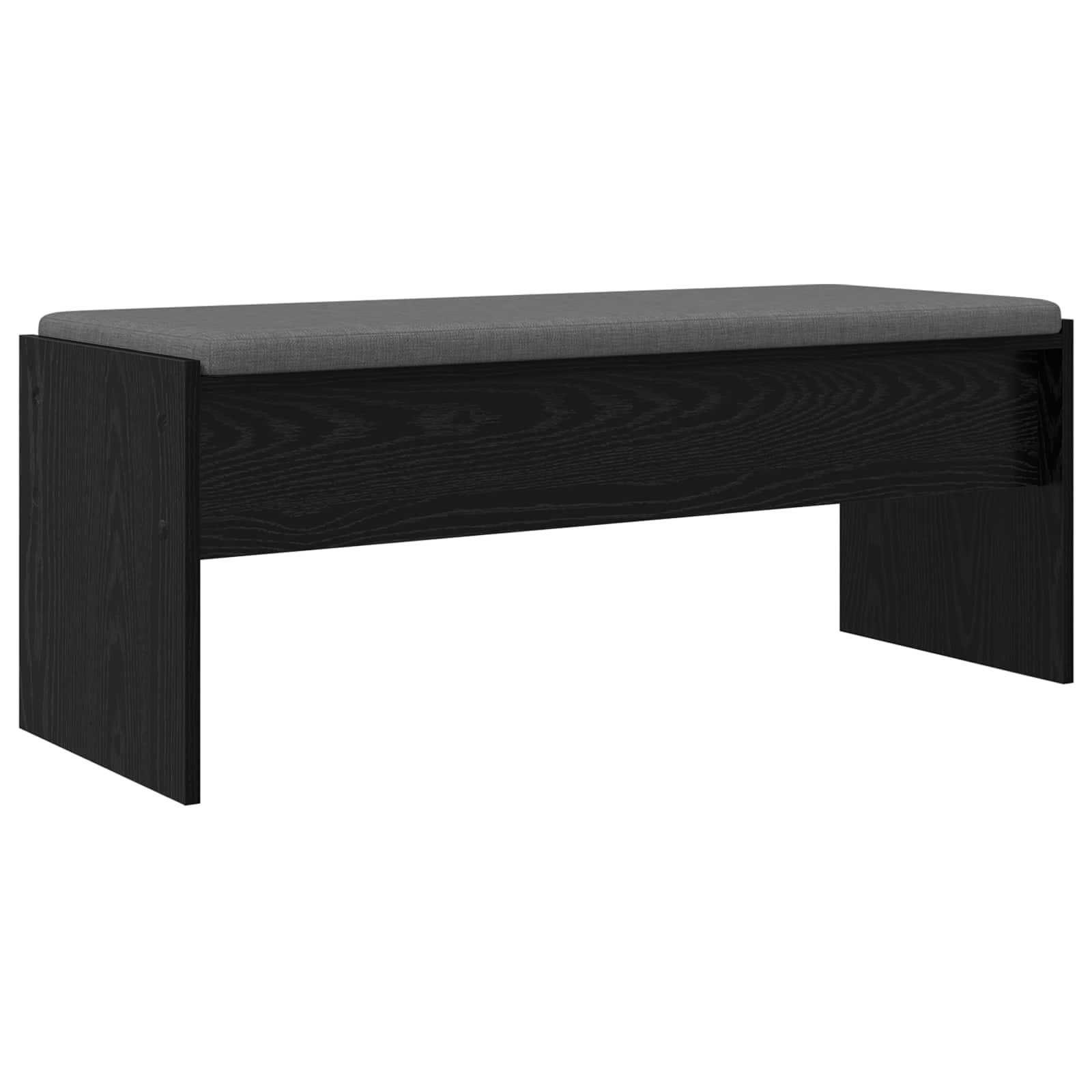 Panca per ingresso con cuscino Rovere Nero 103 x 38 x 40 cm | homemem39