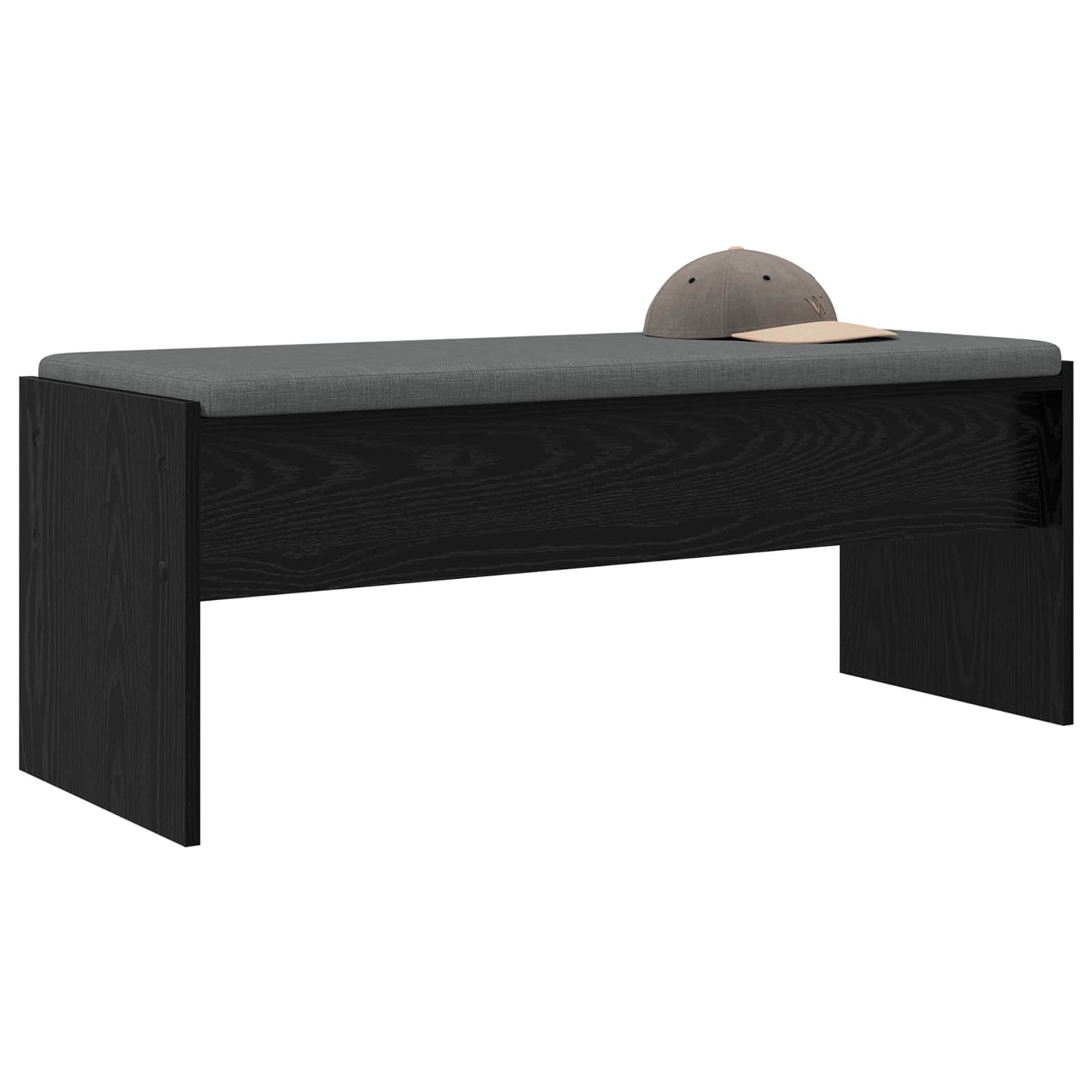 Panca per ingresso con cuscino Rovere Nero 103 x 38 x 40 cm | homemem39