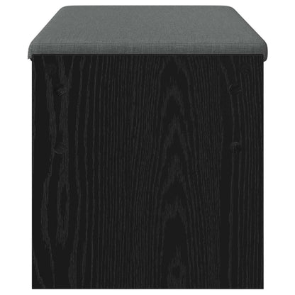 Panca per ingresso con cuscino Rovere Nero 103 x 38 x 40 cm | homemem39