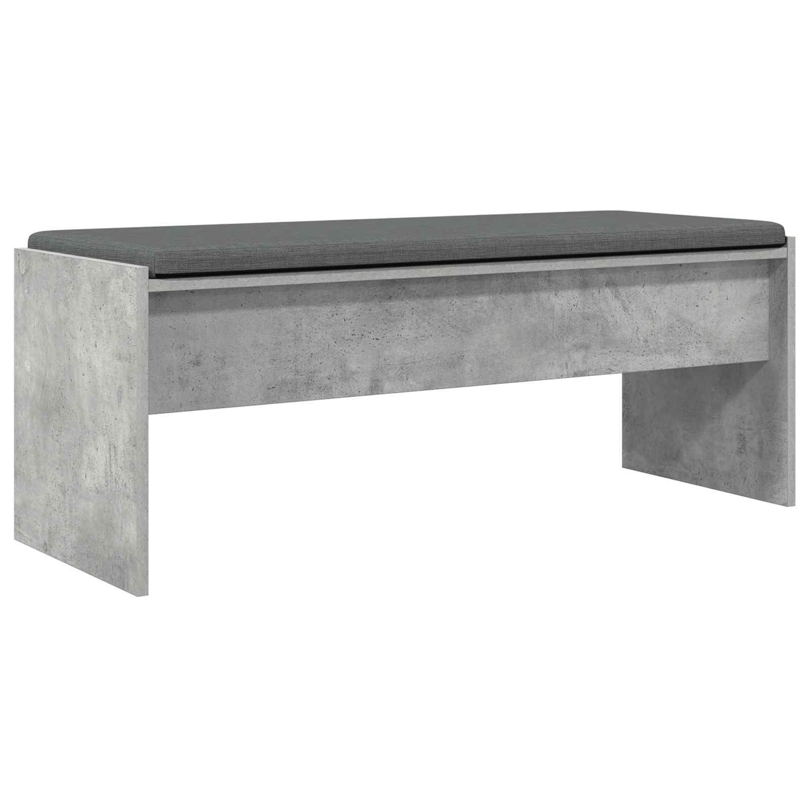 Panca per ingresso con cuscino Grigio cemento 103 x 38 x 40 cm | homemem39