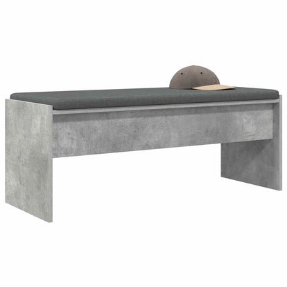Panca per ingresso con cuscino Grigio cemento 103 x 38 x 40 cm