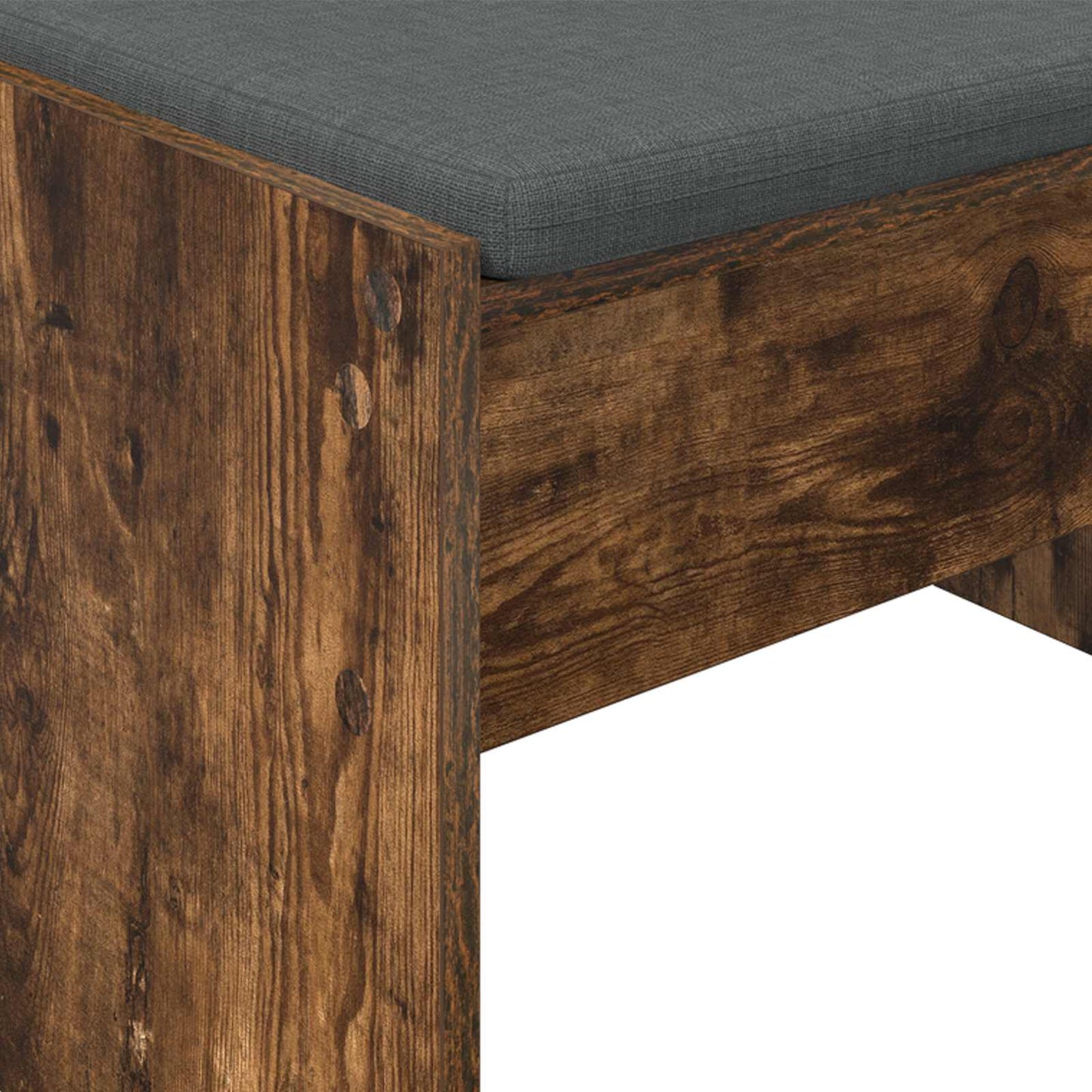 Panca per ingresso con cuscino Rovere fumé 103 x 38 x 40 cm | homemem39