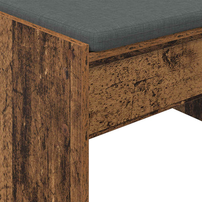 Panca per ingresso con cuscino Legno vecchio 103 x 38 x 40 cm | homemem39
