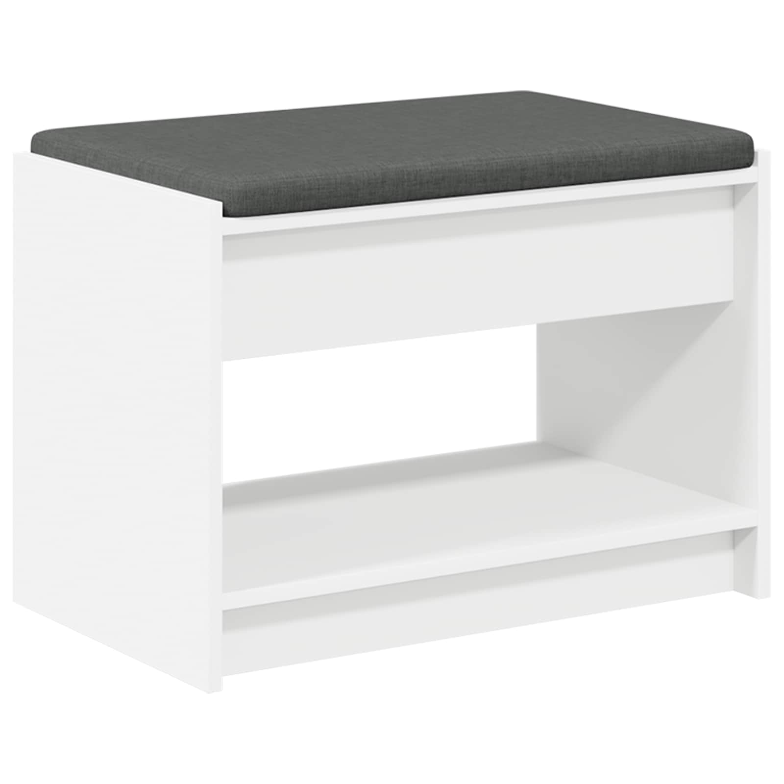 Panca per ingresso con cuscino Bianco 63 x 38 x 45 cm | homemem39