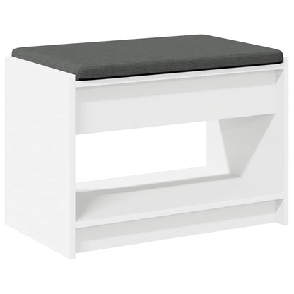 Panca per ingresso con cuscino Bianco 63 x 38 x 45 cm | homemem39