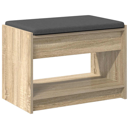 Panca per ingresso con cuscino Rovere Sonoma 63 x 38 x 45 cm | homemem39