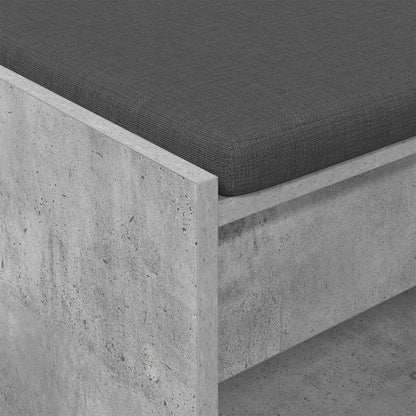 Panca per ingresso con cuscino Grigio Cemento 63 x 38 x 45 cm | homemem39