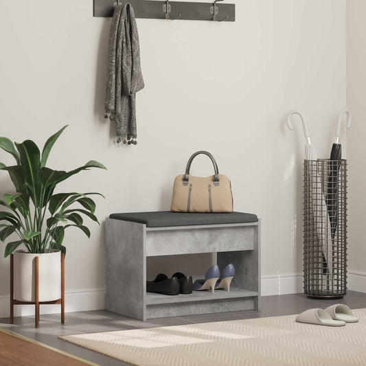 Panca per ingresso Grigio Cemento 63 x 38 x 45 cm