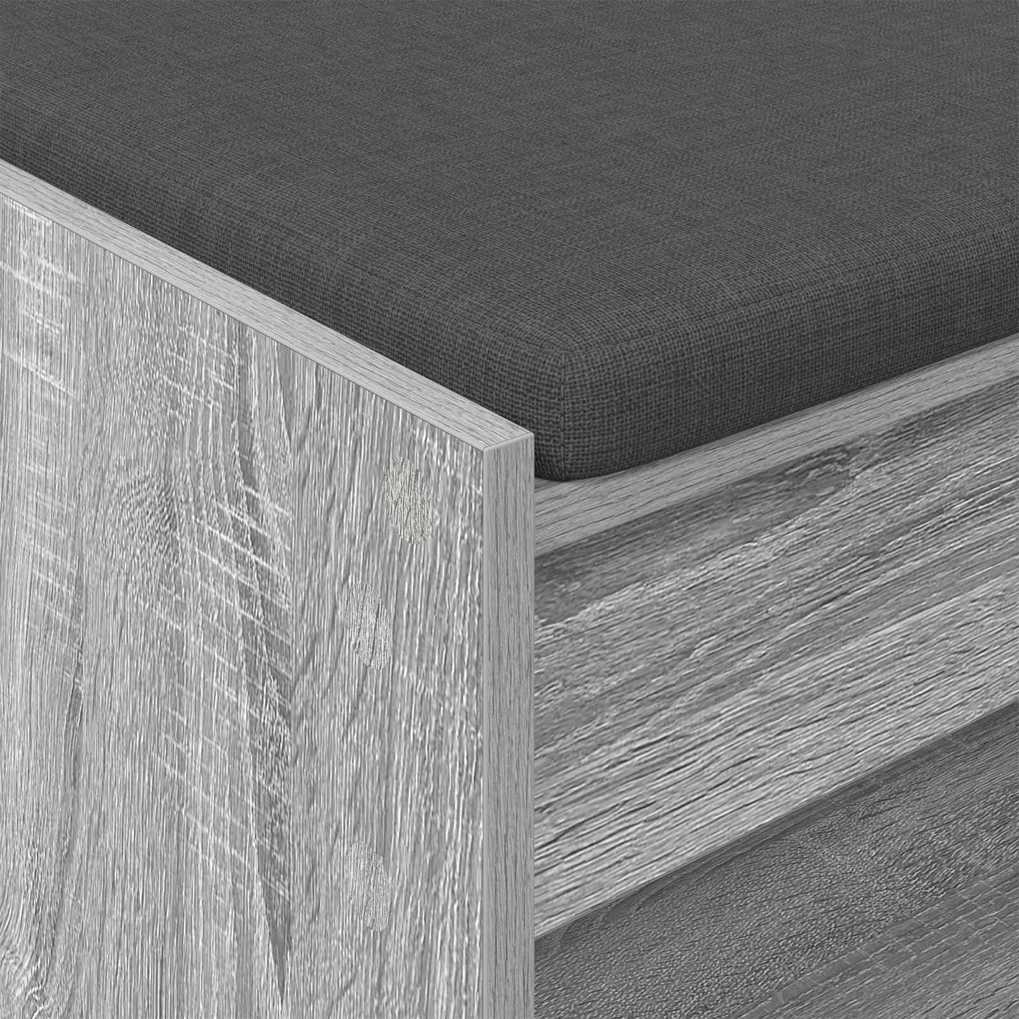 Panca per ingresso con cuscino Sonoma grigia 63 x 38 x 45 cm | homemem39