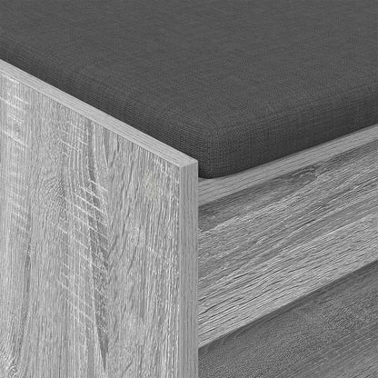 Panca per ingresso con cuscino Sonoma grigia 63 x 38 x 45 cm | homemem39