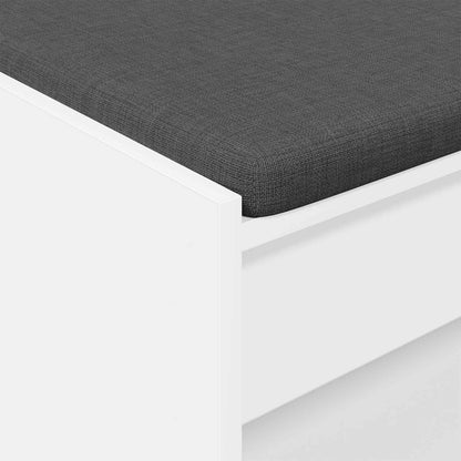Panca per ingresso con cuscino Bianco 83 x 38 x 45 cm | homemem39