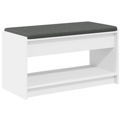 Panca per ingresso con cuscino Bianco 83 x 38 x 45 cm | homemem39