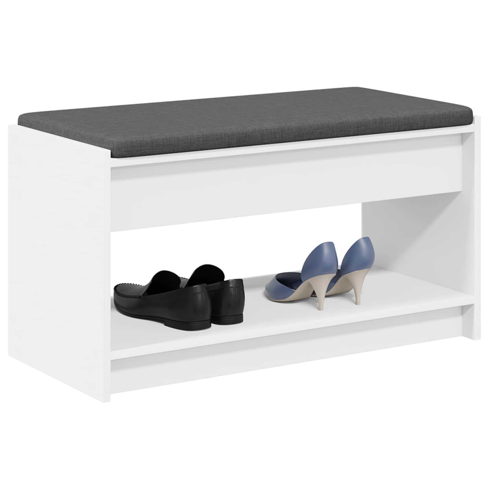 Panca per ingresso con cuscino Bianco 83 x 38 x 45 cm | homemem39