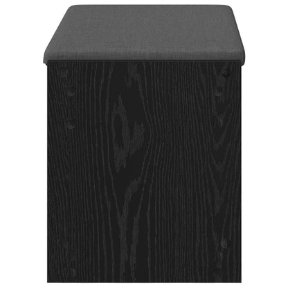 Panca per ingresso con cuscino Rovere Nero 83 x 38 x 45 cm | homemem39