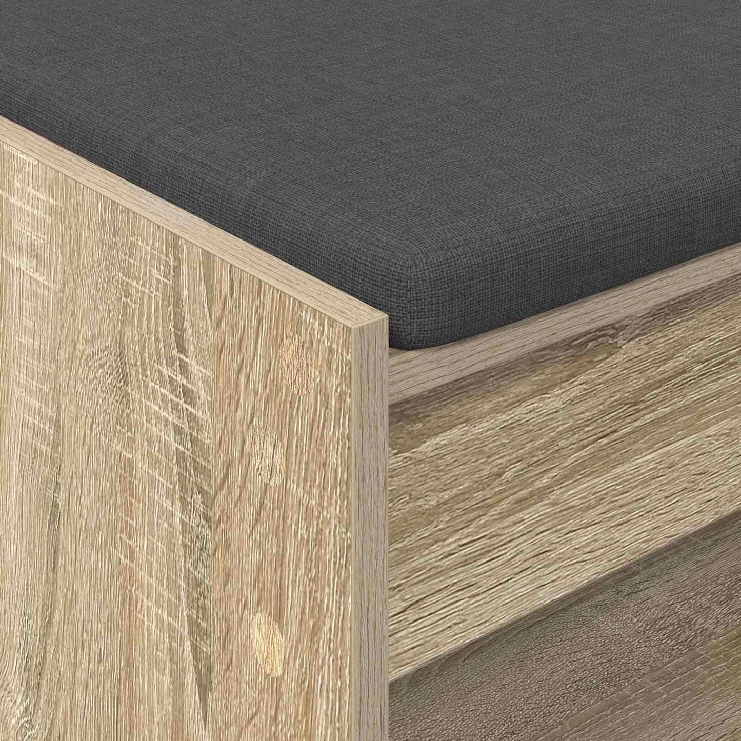 Panca per ingresso con cuscino Rovere Sonoma 83 x 38 x 45 cm | homemem39