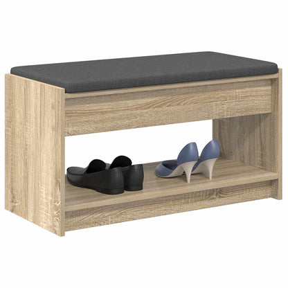 Panca per ingresso con cuscino Rovere Sonoma 83 x 38 x 45 cm | homemem39