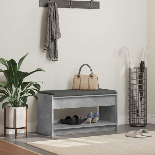 Panca per ingresso Grigio Cemento 83 x 38 x 45 cm
