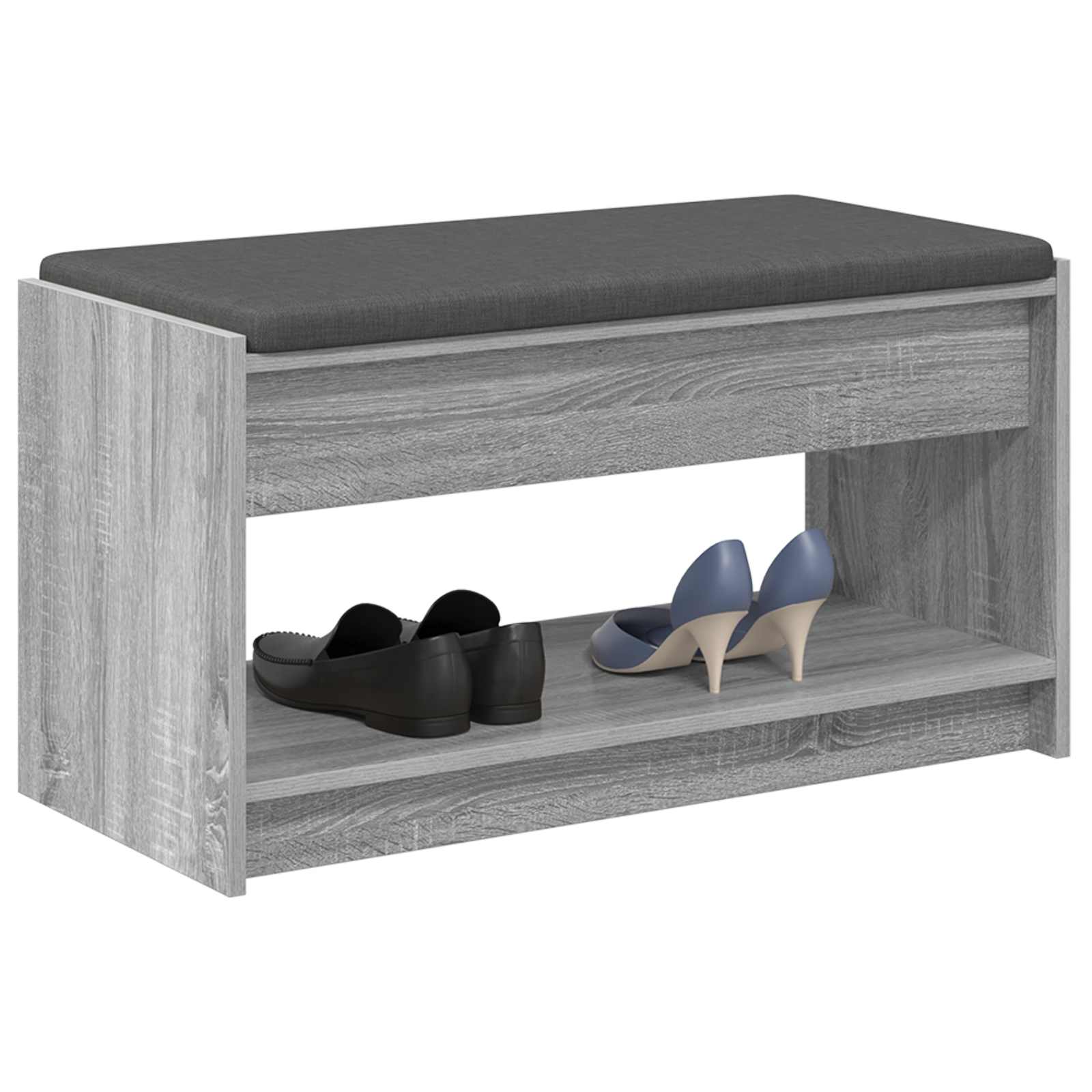 Panca per ingresso con cuscino Sonoma grigia 83 x 38 x 45 cm | homemem39