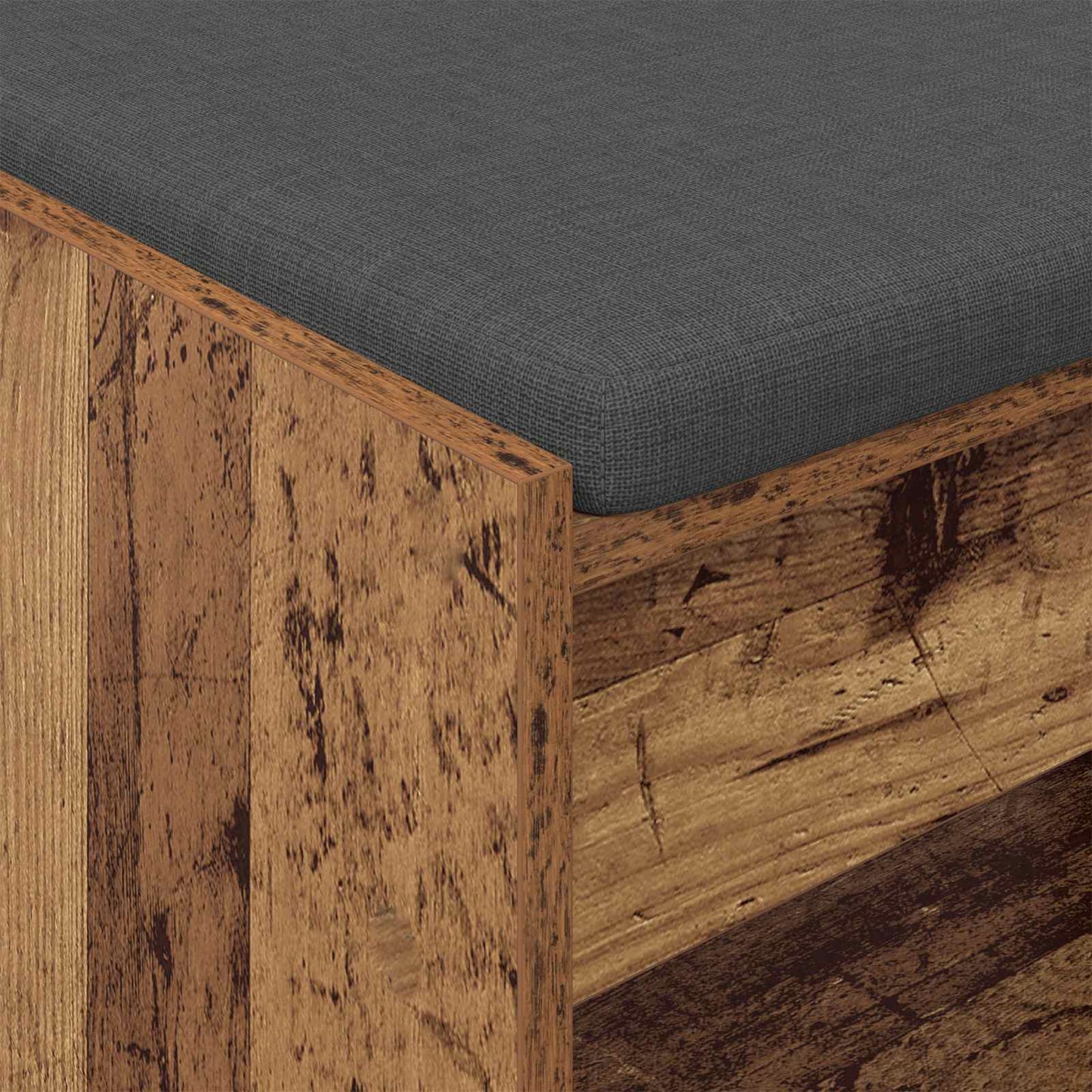 Panca per ingresso con cuscino Legno vecchio 83 x 38 x 45 cm | homemem39