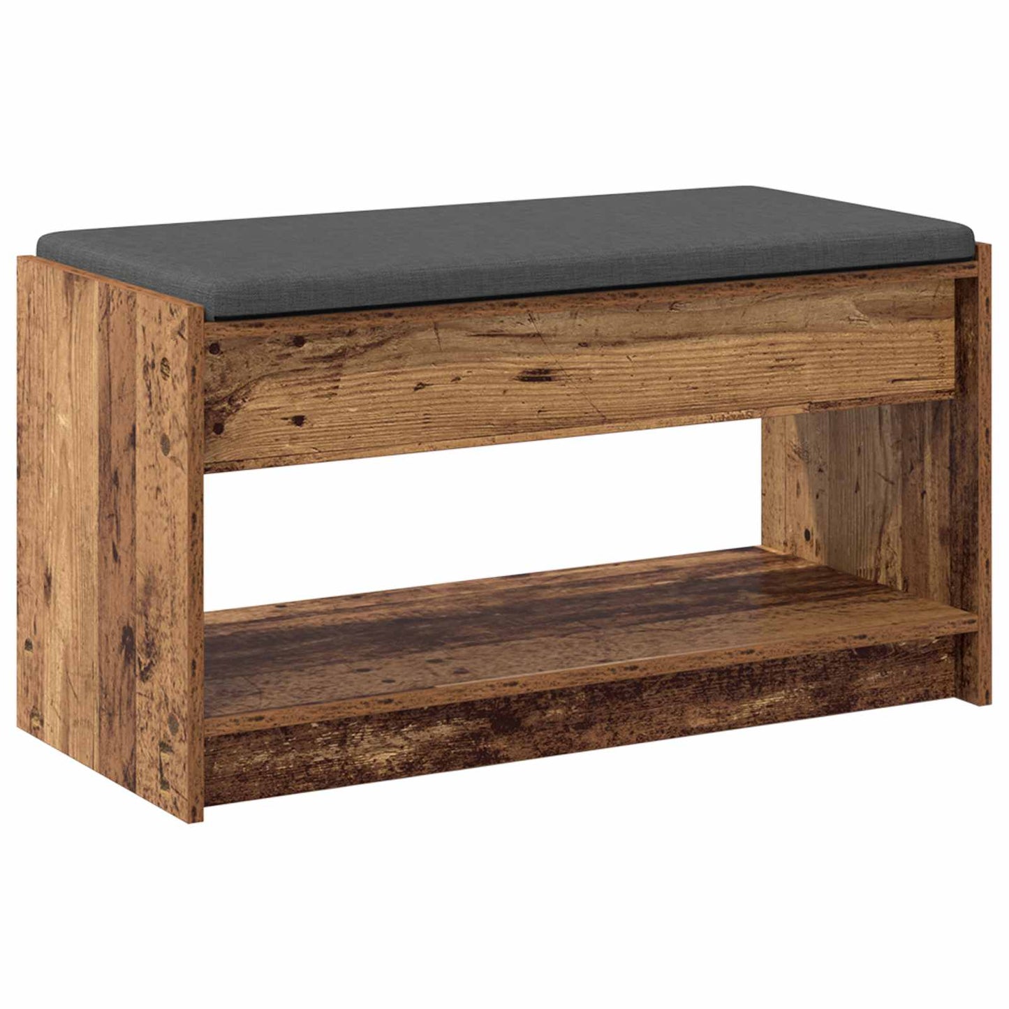 Panca per ingresso con cuscino Legno vecchio 83 x 38 x 45 cm | homemem39