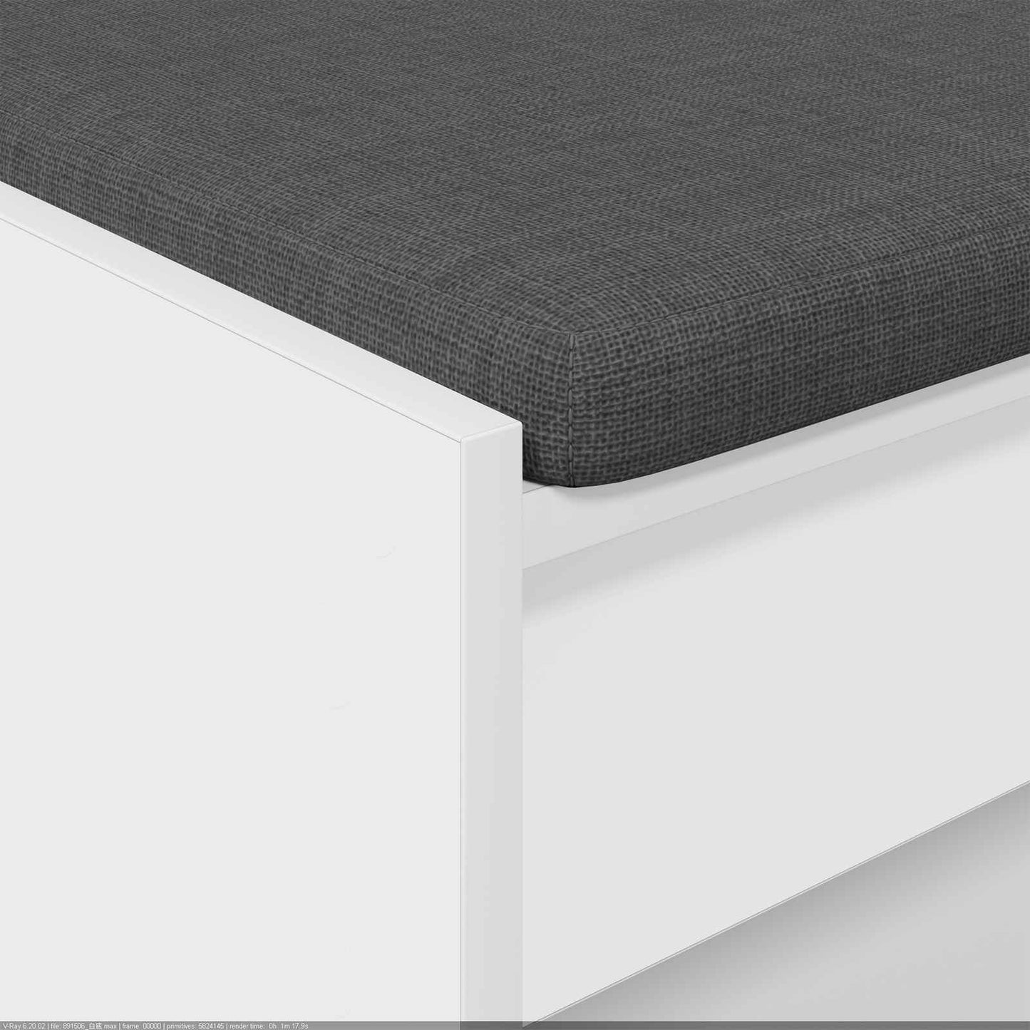 Panca per ingresso con cuscino Bianco 103 x 38 x 45 cm | homemem39