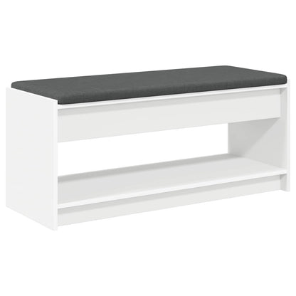 Panca per ingresso con cuscino Bianco 103 x 38 x 45 cm | homemem39